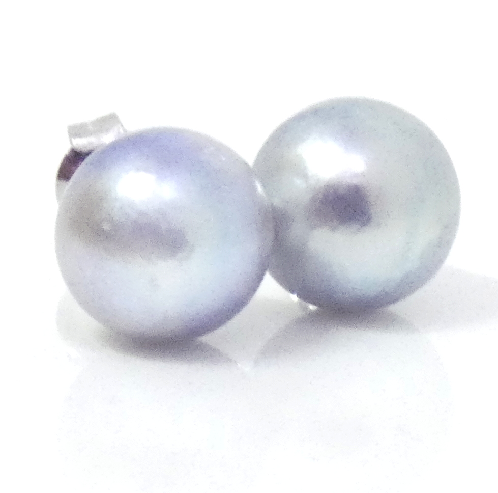 Blue 8.3mm Akoya Earrings